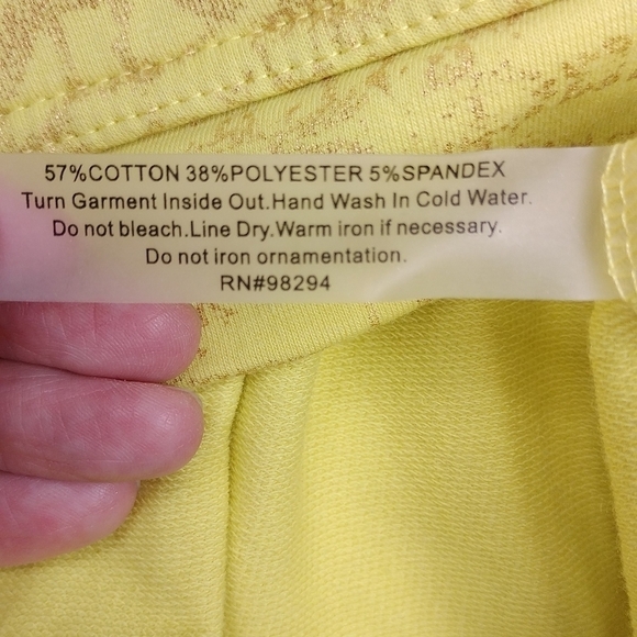 Onque woman women's 3X neon yellow light jacket with snaps in the front - Picture 9 of 13